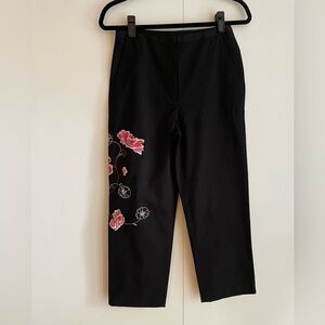 NWOT Black Embroidered Dress Slacks.